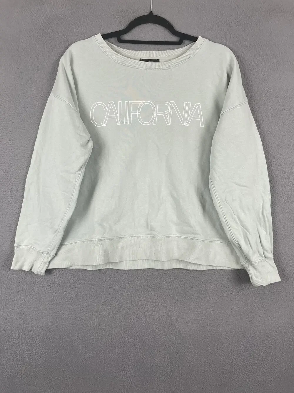 J.CREW Sweatshirt Womens S Green Pullover Graphic California Casual Athleisure